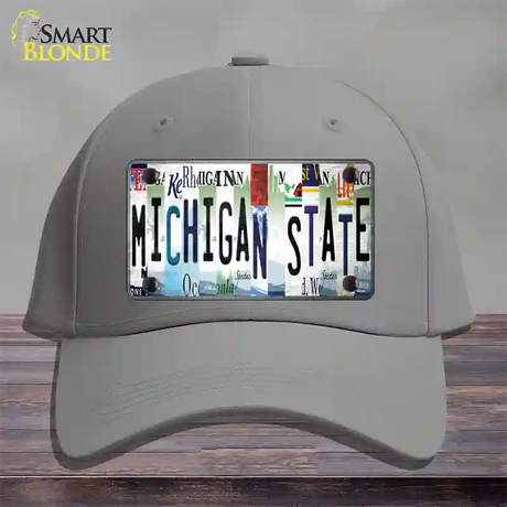 Michigan State Strip Art Novelty License Plate Hat Tag Cotton / Gray