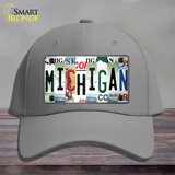 Michigan Strip Art Novelty License Plate Hat Tag Cotton / Gray