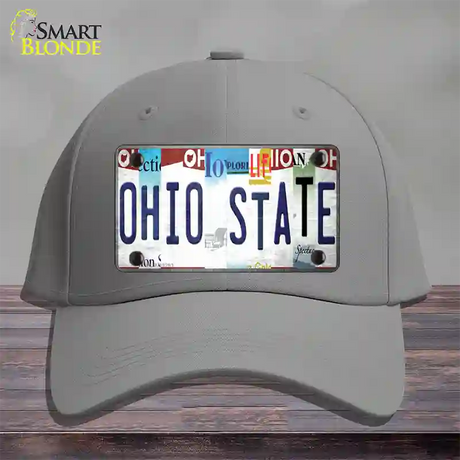 Ohio State Strip Art Novelty License Plate Hat Tag Cotton / Gray