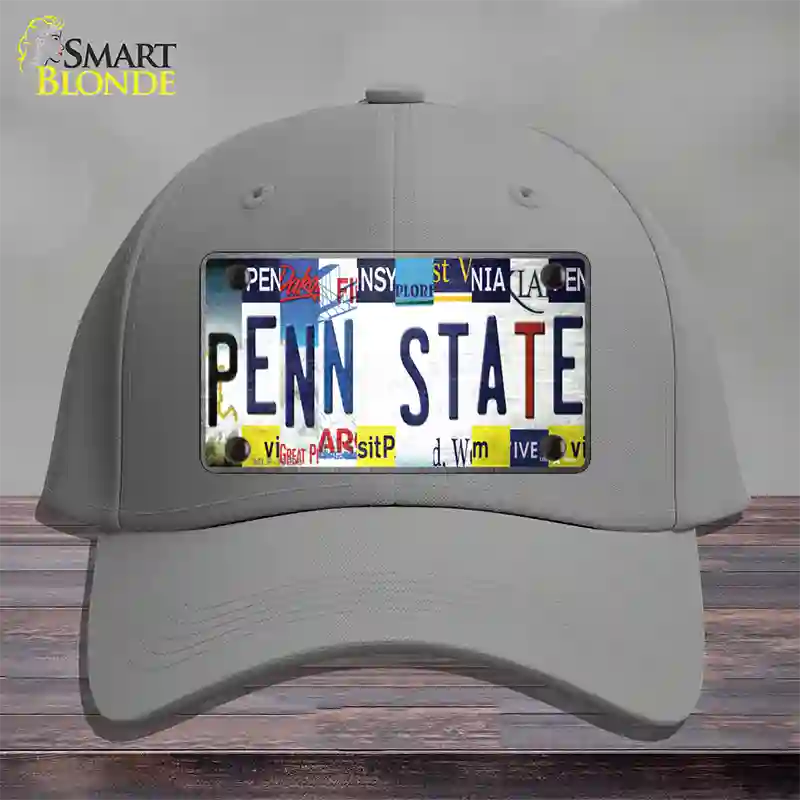 Penn State Strip Art Novelty License Plate Hat Tag Cotton / Gray