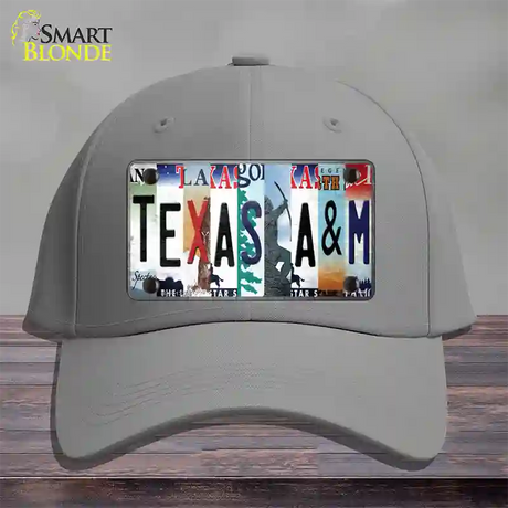 Texas A&M Strip Art Novelty License Plate Hat Tag Cotton / Gray