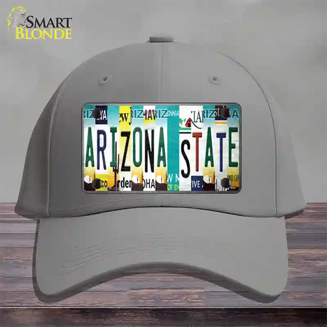 Arizona State Strip Art Novelty License Plate Hat Tag Cotton / Gray