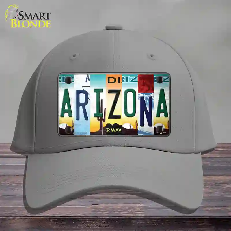 Arizona Strip Art Novelty License Plate Hat Tag Cotton / Gray