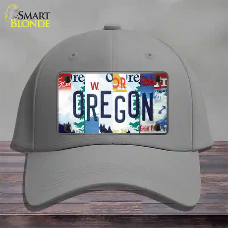 Oregon Strip Art Novelty License Plate Hat Tag Cotton / Gray