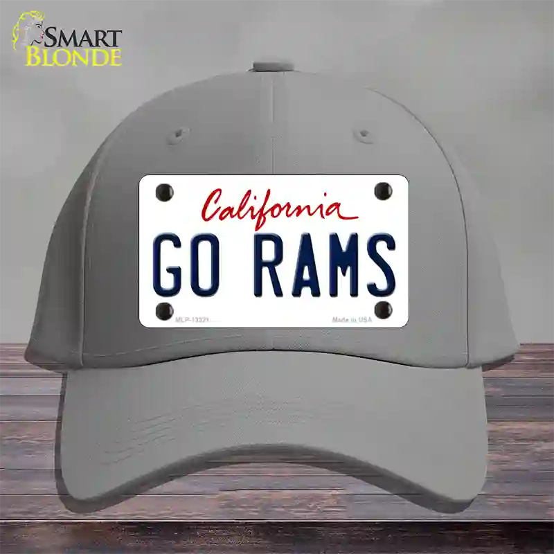 Go Rams Novelty License Plate Hat Tag Cotton / Gray