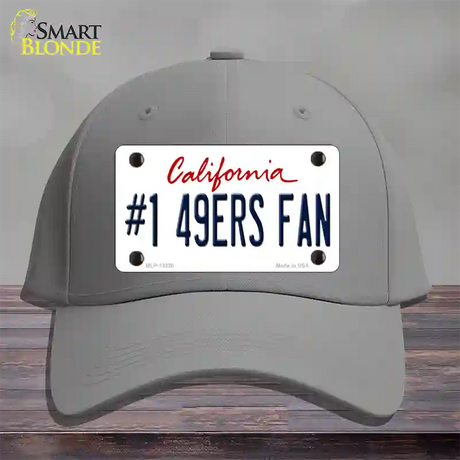 Number 1 49ers Fan Novelty License Plate Hat Tag Cotton / Gray