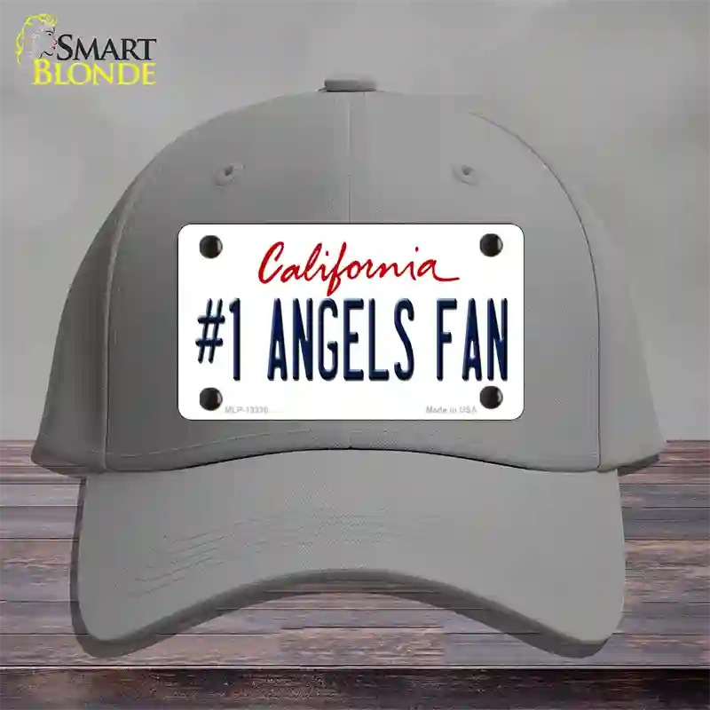 Number 1 Angels Fan Novelty License Plate Hat Tag Cotton / Gray