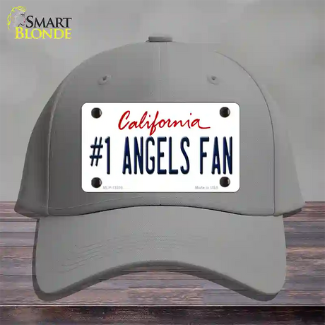 Number 1 Angels Fan Novelty License Plate Hat Tag Cotton / Gray