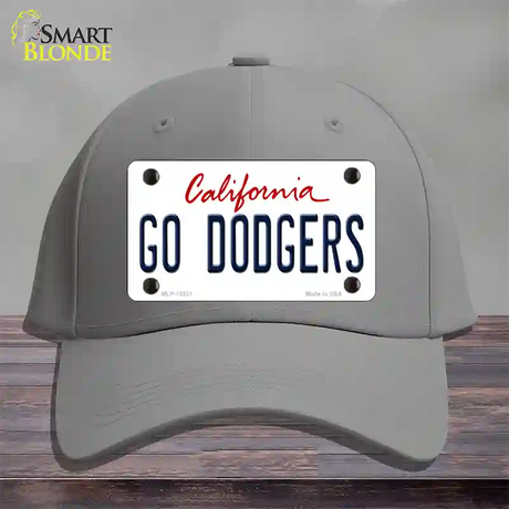 Go Dodgers Novelty License Plate Hat Tag Cotton / Gray