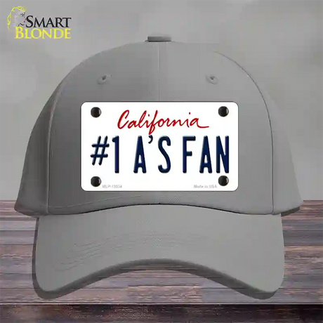 Number 1 Athletics Fan Novelty License Plate Hat Tag Cotton / Gray