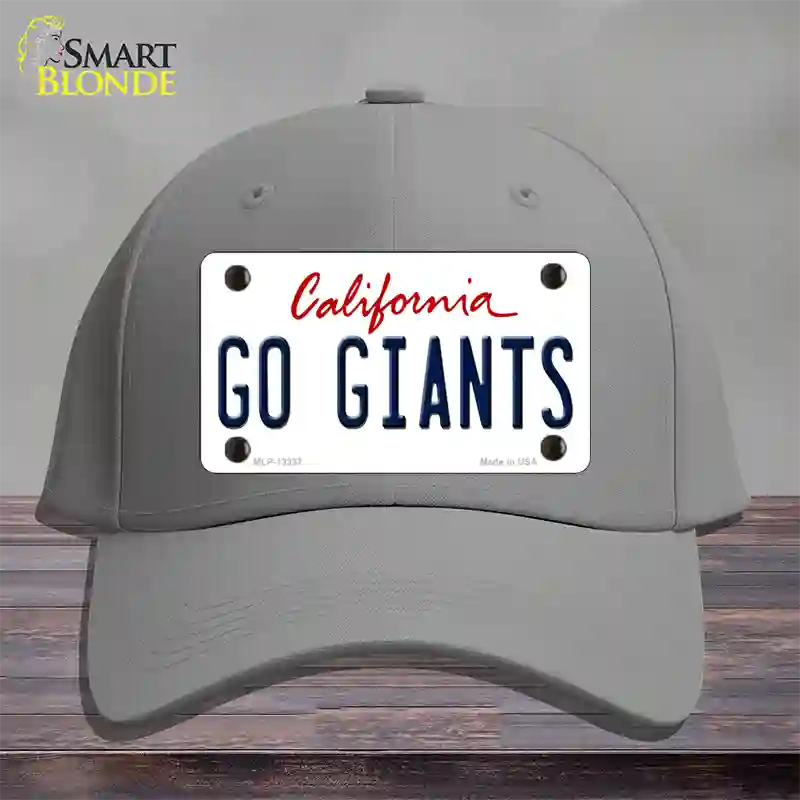 Go Giants Novelty License Plate Hat Tag Cotton / Gray