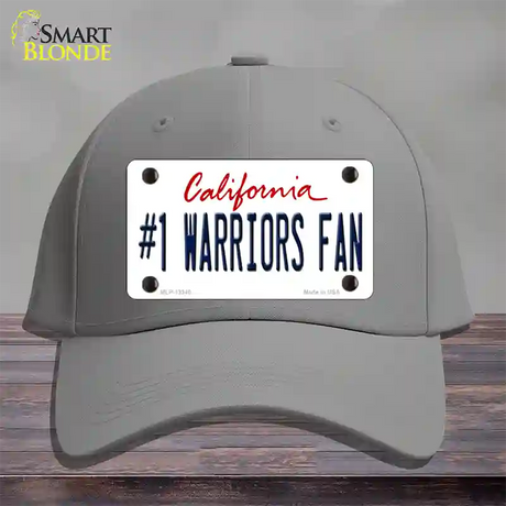 Number 1 Warriors Fan Novelty License Plate Hat Tag Cotton / Gray