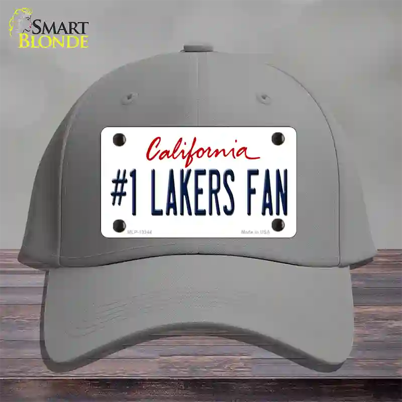 Number 1 Lakers Fan Novelty License Plate Hat Tag Cotton / Gray