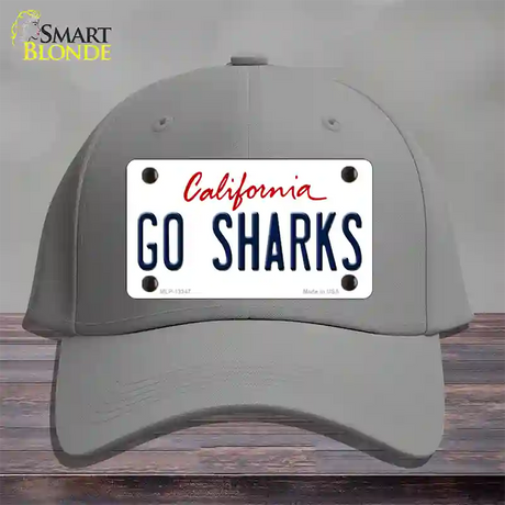 Go Sharks Novelty License Plate Hat Tag Cotton / Gray