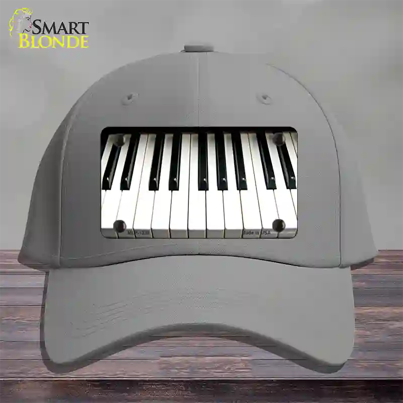 Piano Key board Novelty License Plate Hat Cotton / Gray