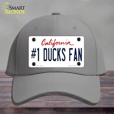 Number 1 Ducks Fan Novelty License Plate Hat Tag Cotton / Gray