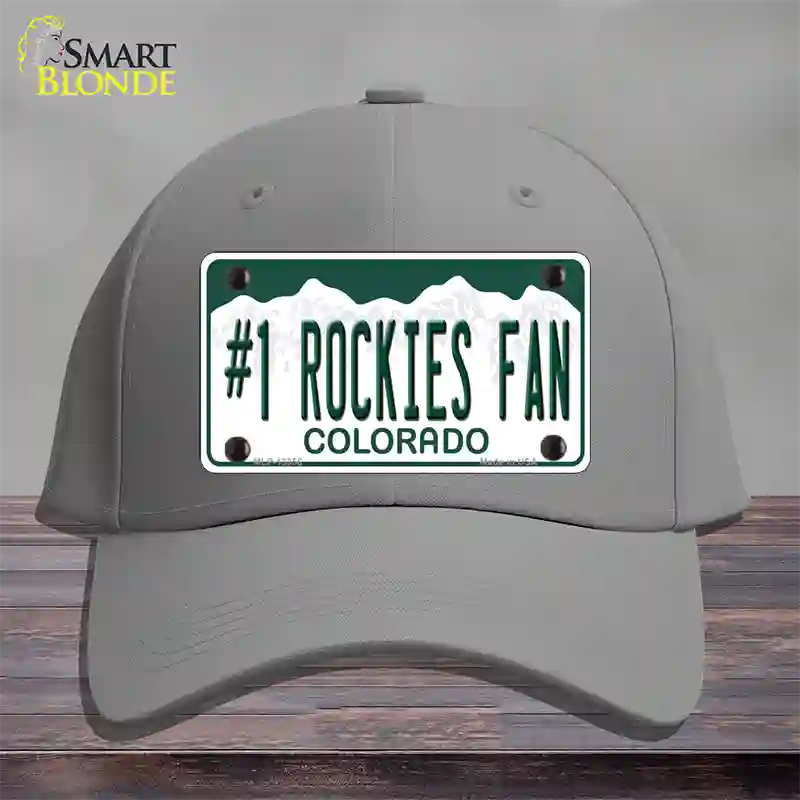 Number 1 Rockies Fan Novelty License Plate Hat Tag Cotton / Gray