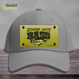 Kiss My Bass Novelty License Plate Hat Cotton / Gray