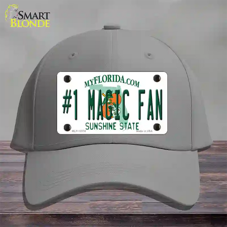 Number 1 Magic Fan Novelty License Plate Hat Tag Cotton / Gray