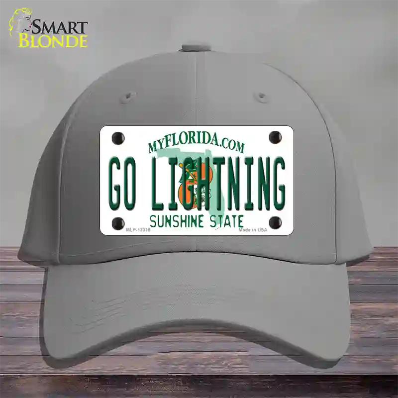 Go Lightning Novelty License Plate Hat Tag Cotton / Gray