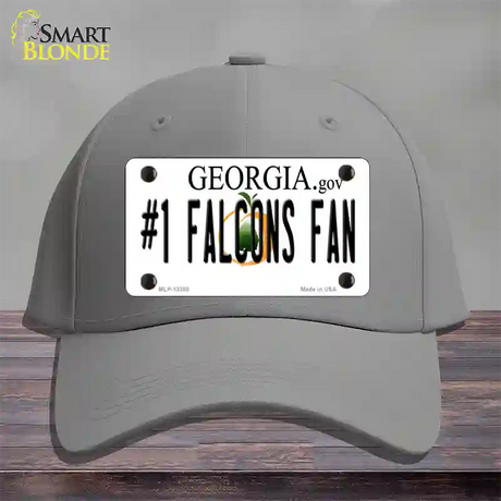 Number 1 Falcons Fan Novelty License Plate Hat Tag Cotton / Gray