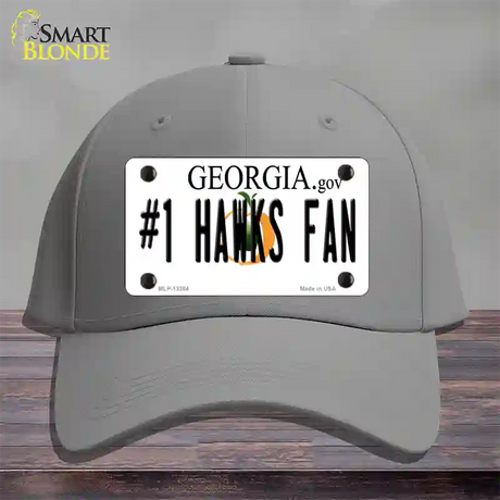 Number 1 Hawks Fan Novelty License Plate Hat Tag Cotton / Gray