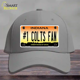 Number 1 Colts Fan Novelty License Plate Hat Tag Cotton / Gray