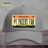 Number 1 Pacers Fan Novelty License Plate Hat Tag Cotton / Gray