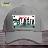 Number 1 Saints Fan Novelty License Plate Hat Tag Cotton / Gray