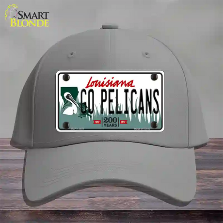 Go Pelicans Novelty License Plate Hat Tag Cotton / Gray