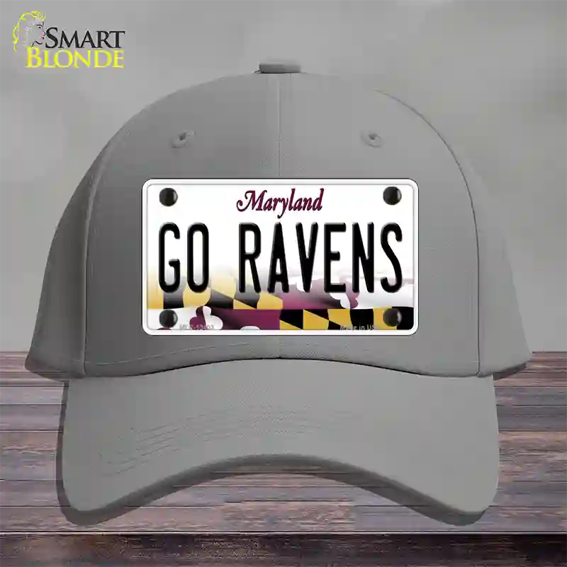 Go Ravens Novelty License Plate Hat Tag Cotton / Gray