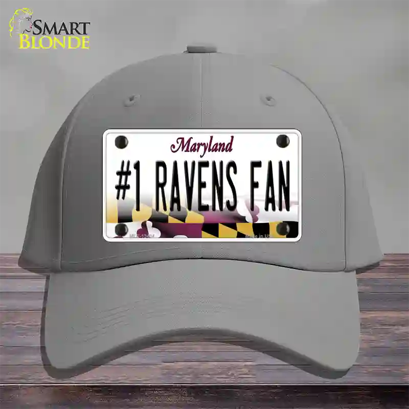 Number 1 Ravens Fan Novelty License Plate Hat Tag Cotton / Gray