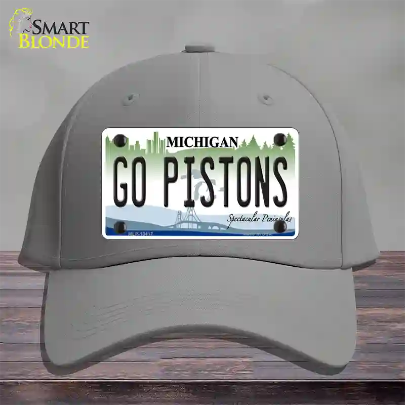 Go Pistons Novelty License Plate Hat Tag Cotton / Gray