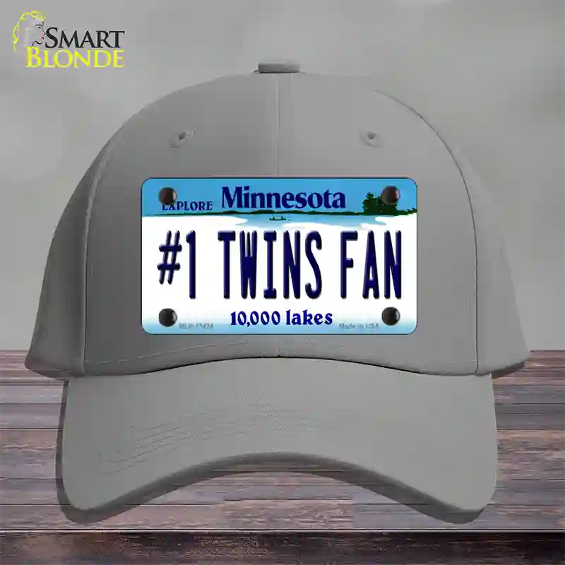 Number 1 Twins Fan Novelty License Plate Hat Tag Cotton / Gray