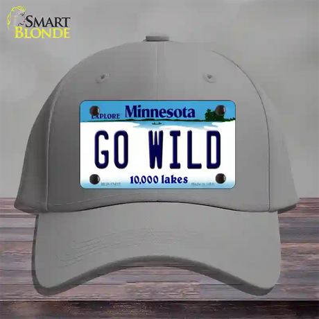 Go Wild Novelty License Plate Hat Tag Cotton / Gray