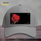 Rose Offset Novelty License Plate Hat Cotton / Gray