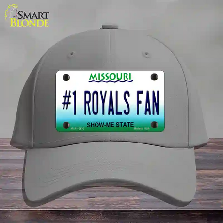 Number 1 Royals Fan Novelty License Plate Hat Tag Cotton / Gray