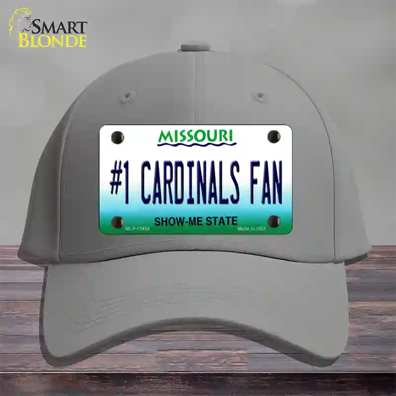 Number 1 Cardinals Fan Missouri Novelty License Plate Hat Tag Cotton / Gray