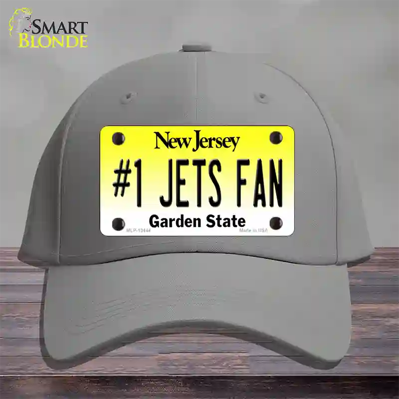 Number 1 Jets Fan Novelty License Plate Hat Tag Cotton / Gray