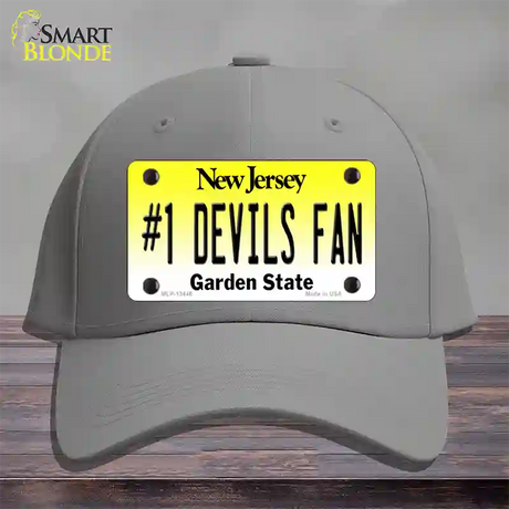 Number 1 Devils Fan Novelty License Plate Hat Tag Cotton / Gray