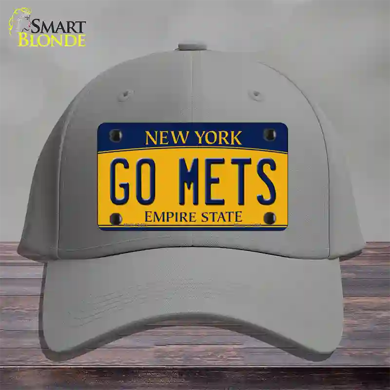 Go Mets Novelty License Plate Hat Tag Cotton / Gray