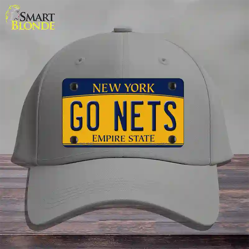 Go Nets Novelty License Plate Hat Tag Cotton / Gray