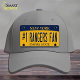 Number 1 Rangers Fan Novelty License Plate Hat Tag Cotton / Gray