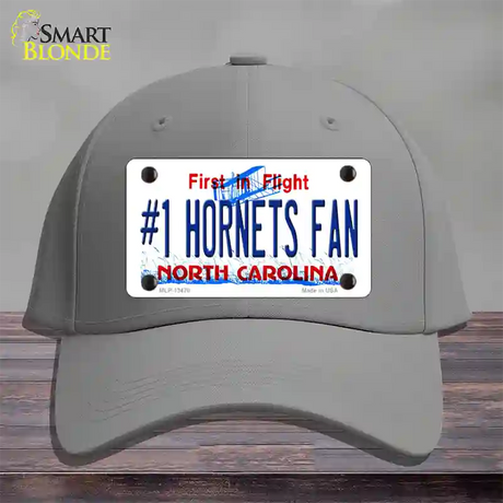 Number 1 Hornets Fan Novelty License Plate Hat Tag Cotton / Gray