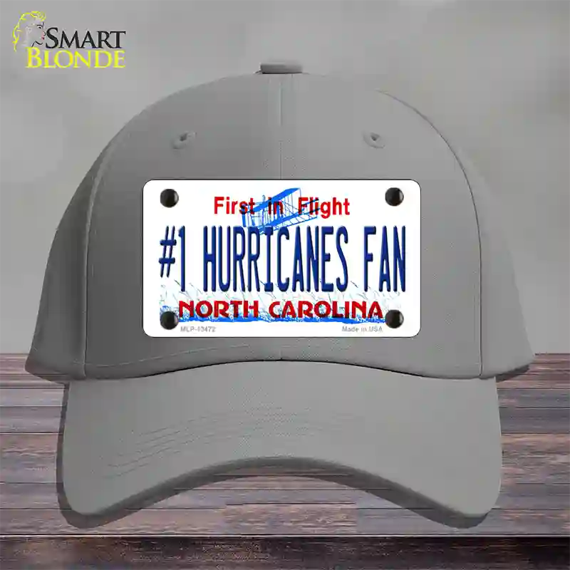 Number 1 Hurricanes Fan Novelty License Plate Hat Tag Cotton / Gray