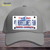 Number 1 Hurricanes Fan Novelty License Plate Hat Tag Cotton / Gray