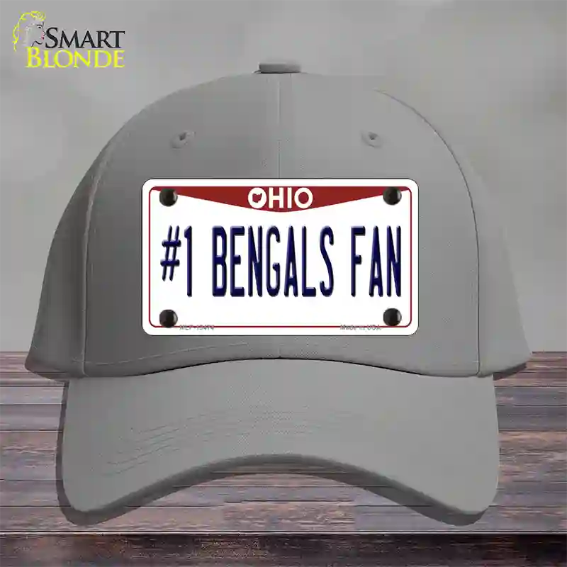 Number 1 Bengals Fan Novelty License Plate Hat Tag Cotton / Gray