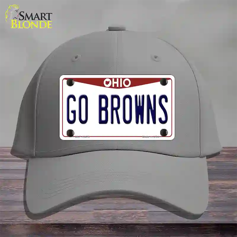 Go Browns Novelty License Plate Hat Tag Cotton / Gray