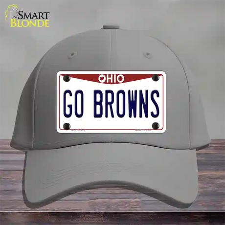 Go Browns Novelty License Plate Hat Tag Cotton / Gray