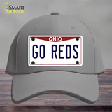 Go Reds Novelty License Plate Hat Tag Cotton / Gray